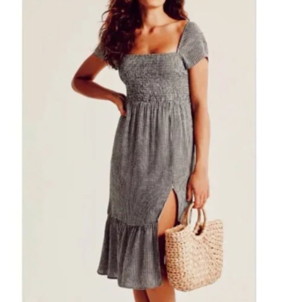 Abercrombie & Fitch Black and White Gingham Dress Size XL